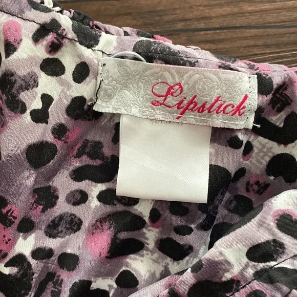 Purple Cheetah One Shoulder Dress - Picture 3 of 3